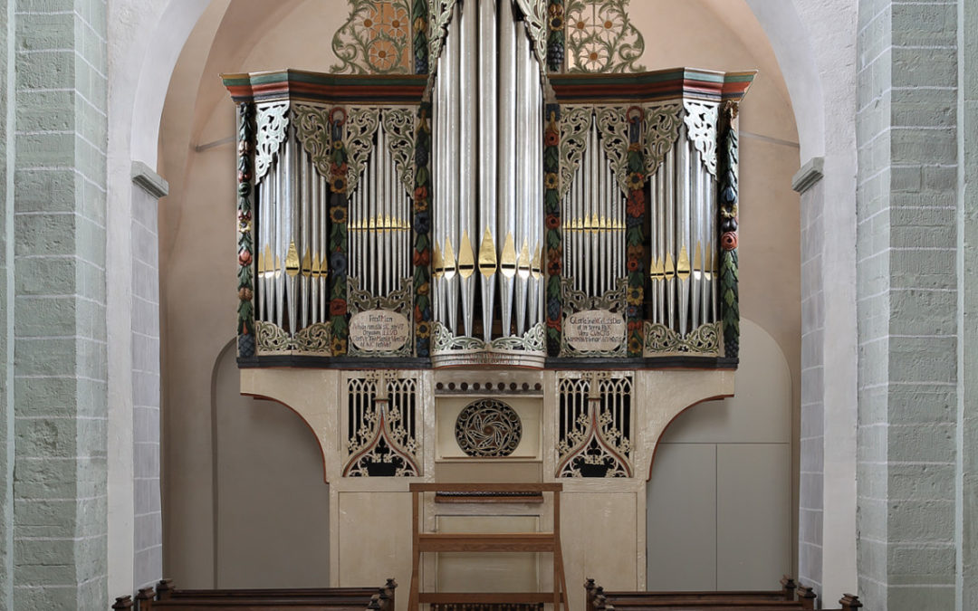 The 15th-century organ in the Andreaskirche in Ostönnen (Germany)