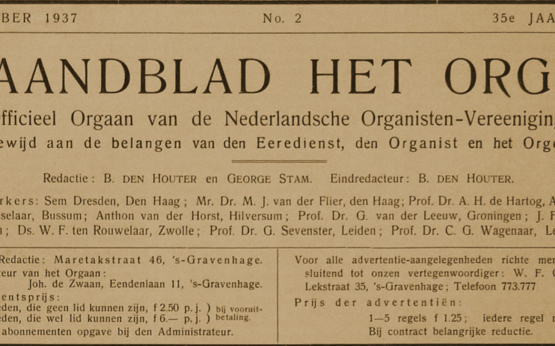 Orgelgebruik in de protestantse kerkdienst tussen 1886 en 1938. Deel 6 (slot): De betekenis van (orgel)muziek in de liturgie